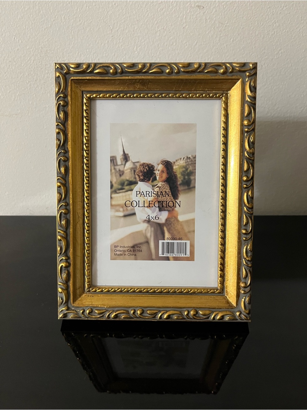 Gold Ornate Rectangular Picture Frame Tabletop Wall Fits 4x6 Photo